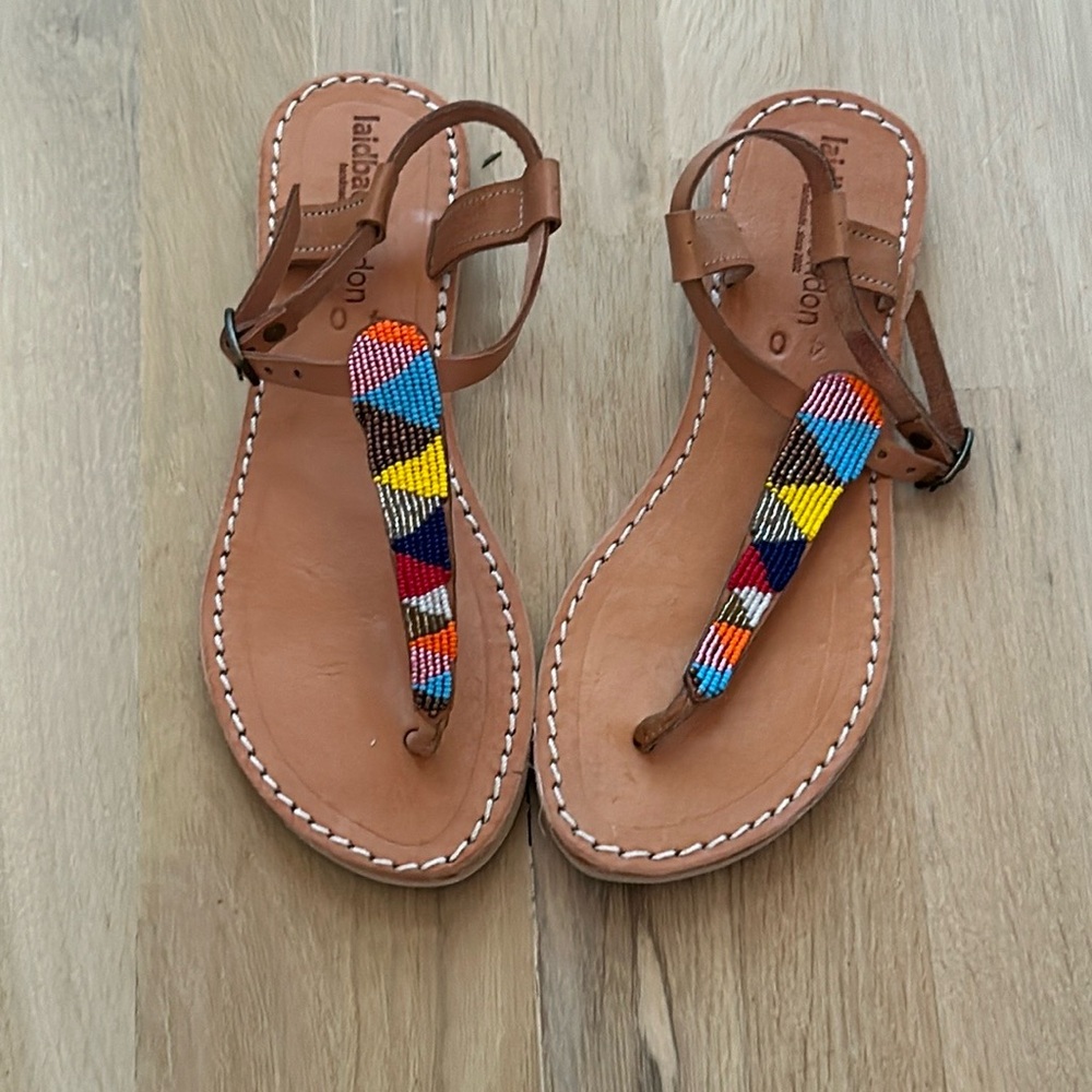Handmade Beaded Flip Flips